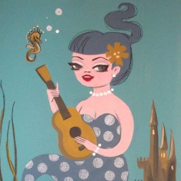 tyrannosaurus rex ukulele cartoon